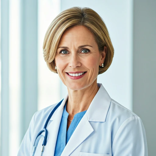 Professional portrait of a female doctor.